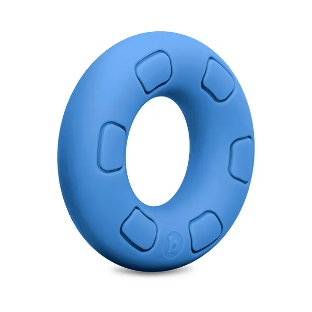 b-Vibe Flex Ring Ultra Soft blue padded C-ring isolated product view