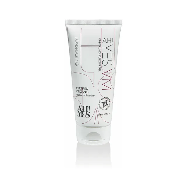 front view of AH YES VM moisturizing gel squeeze tube