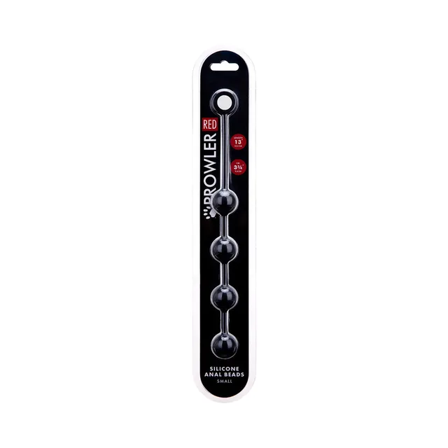 Prowler RED Small Anal Beads in slim retail packaging