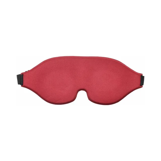 Front view of red Saffron contoured blindfold