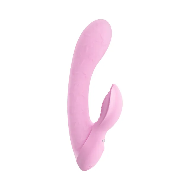 Left-side view of pink Rabbit Party curved patterned shaft
