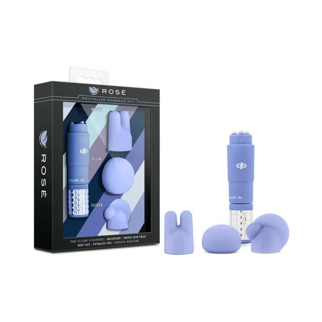Rose Revitalize Massage Kit vibrator attachments and retail box