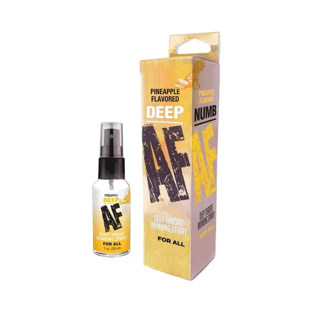 Deep AF Pineapple 1 oz pump bottle with yellow retail carton