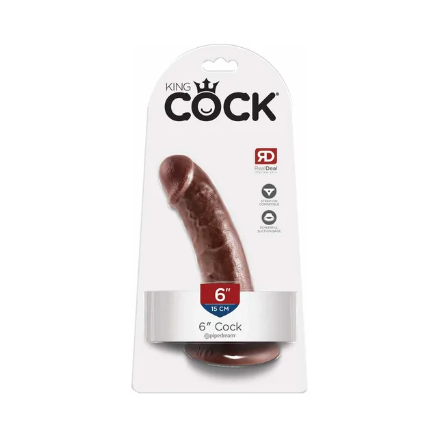 Pipedream King Cock 6-Inch Brown Dildo retail card front