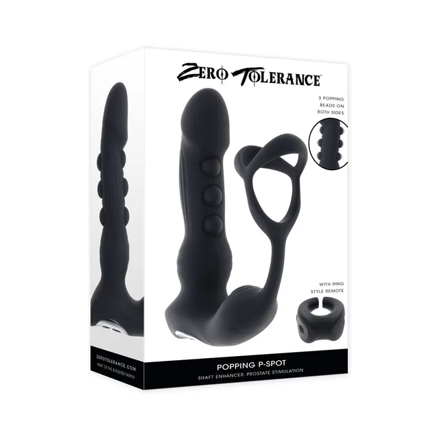 Zero Tolerance Popping P-Spot Silicone Rechargeable Black