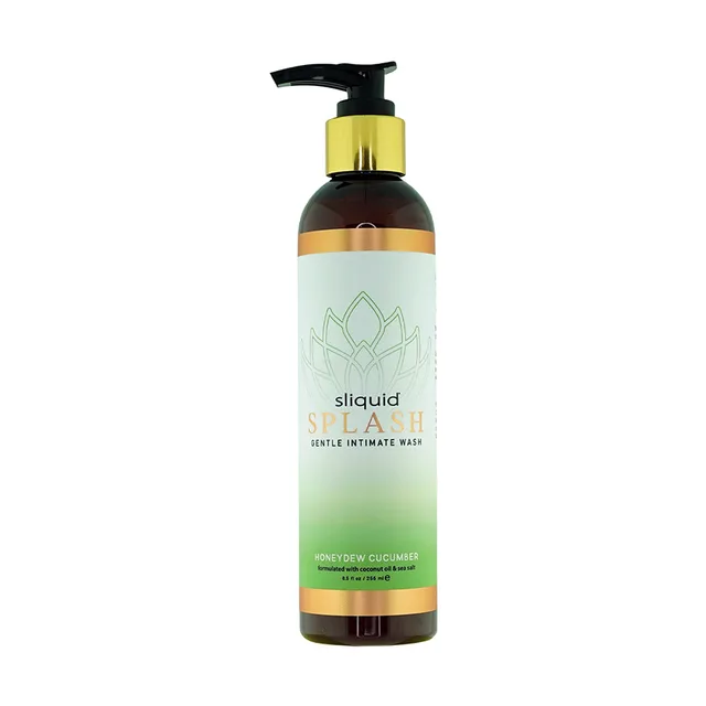 Sliquid Splash Honeydew Cucumber amber pump bottle