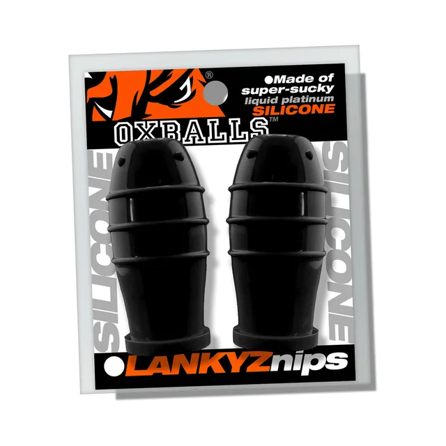 Black Oxballs Lankyz ribbed pair in clear-front package