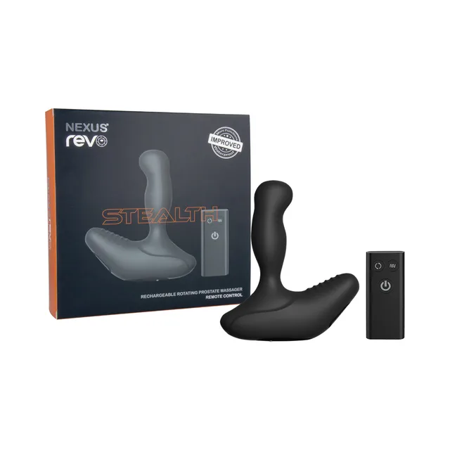 Nexus REVO Stealth black massager with remote and retail box