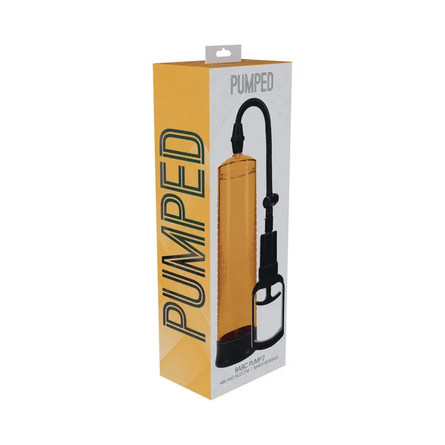 Shots Pumped Basic Pump 2 orange orange cylinder and black pump pictured on box