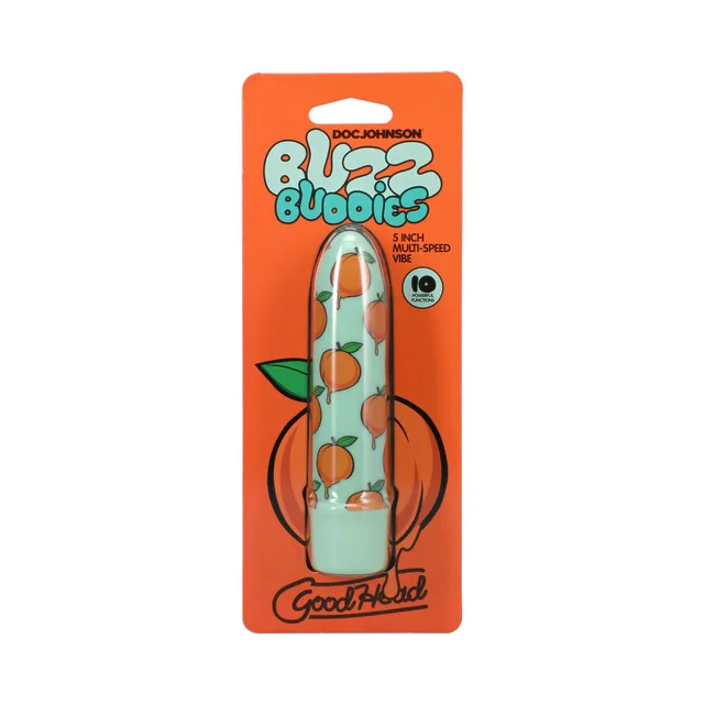 GoodHead Buzz Buddies 5 in. Muti-Speed Vibe Peaches