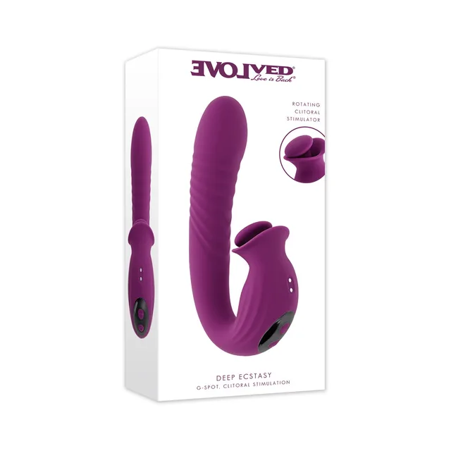 Evolved Deep Ecstasy Wild Aster vibrator beside retail box