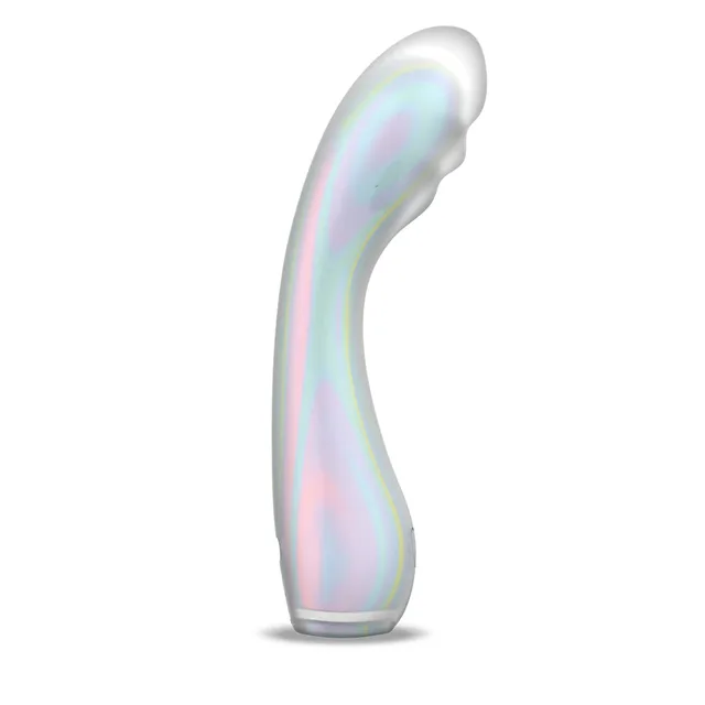 Side view of WINX Gee Whiz with curved ridged tip and pastel swirl body
