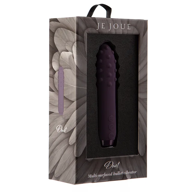 Je Joue Duet purple textured vibrator in retail box