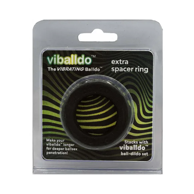 black Viballdo spacer ring in gray green hanging retail package