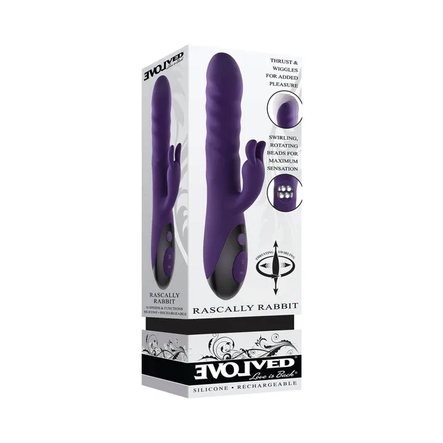 Evolved Rascally Rabbit purple vibrator retail box front