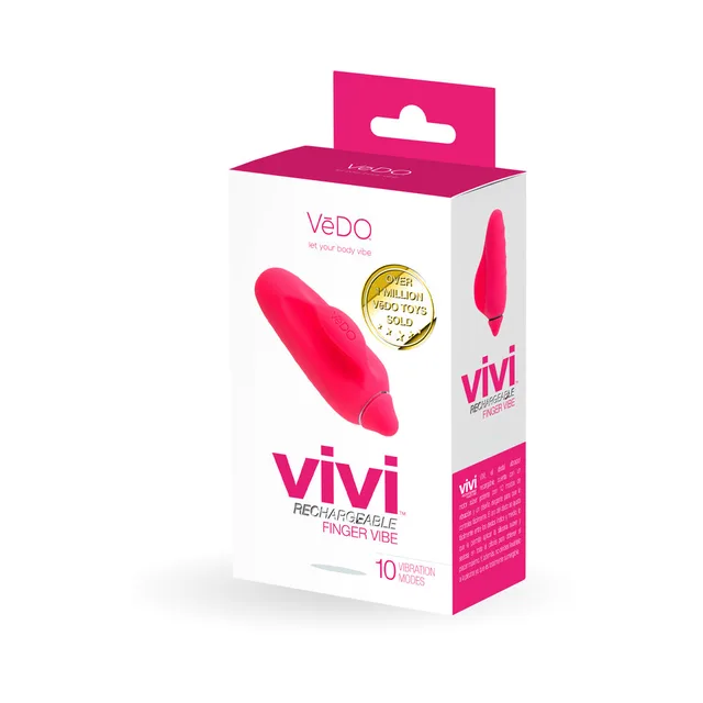 VeDO Vivi foxy pink finger vibrator pictured on retail box