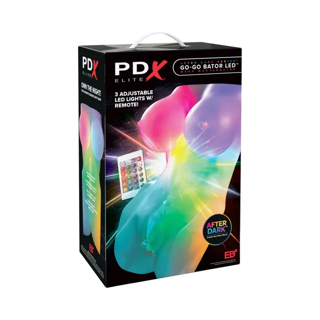 PDX Elite Go-Go Bator frosted LED torso masturbator black multicolor retail box