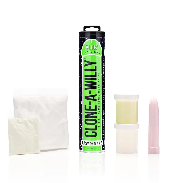 Clone-A-Willy kit with molding powder tube silicone and vibrator parts