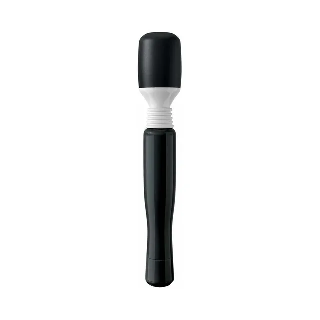Isolated black Mini Wanachi with white flexible neck