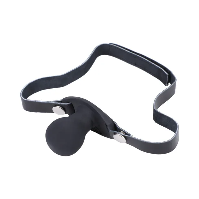 Tantus Beginner onyx ball gag with adjustable black strap