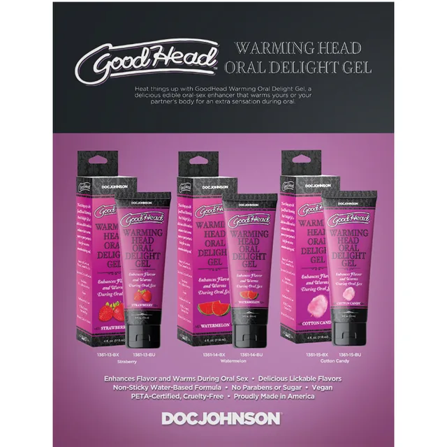 GoodHead Warming Head Oral Delight Gel Strawberry 4 oz. Bulk
