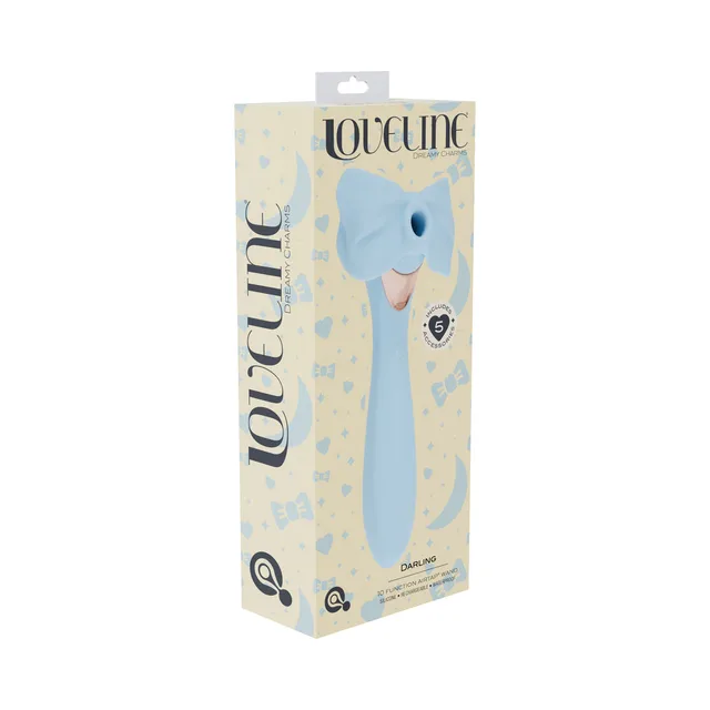 Shots LoveLine Darling blue vibrator in windowed retail box