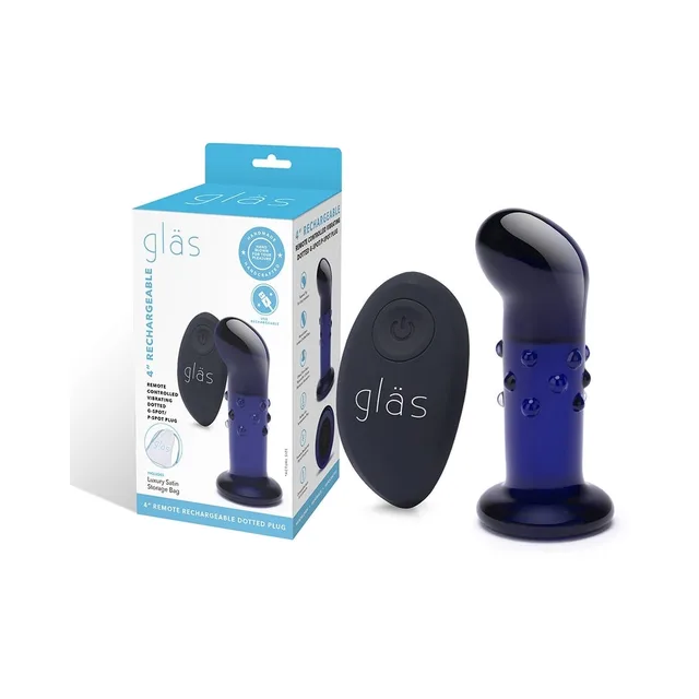 blue Electric Eel Glas plug beside black remote and blue retail box