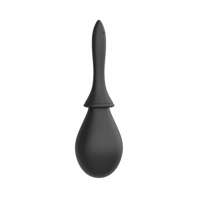 Black squeeze bulb with straight tapered nozzle attached