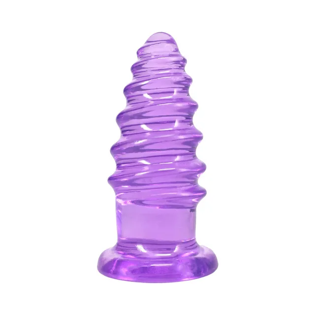 Crystal Jellies Anal Twist 7 in. Purple