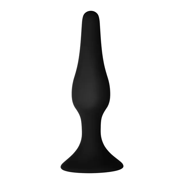 Front view of elongated black F-11 Lungo plug