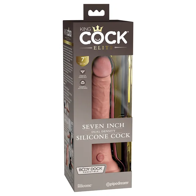King Cock Elite Beige 7-inch dildo retail box front