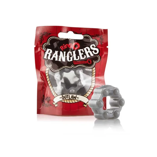 Screaming O RingO Ranglers Outlaw gray ring in red package