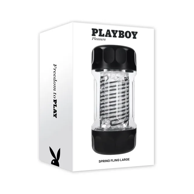 Playboy Spring Fling Large clear stroker in white retail box