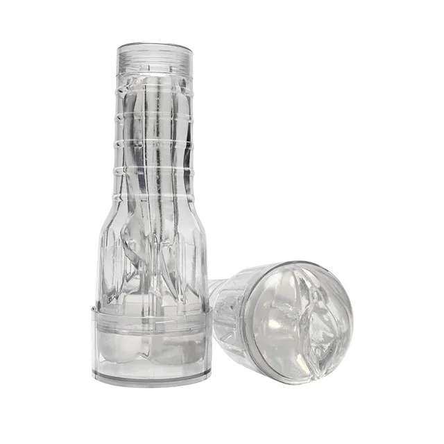 Upright and horizontal views of Miss Texas clear sleeve