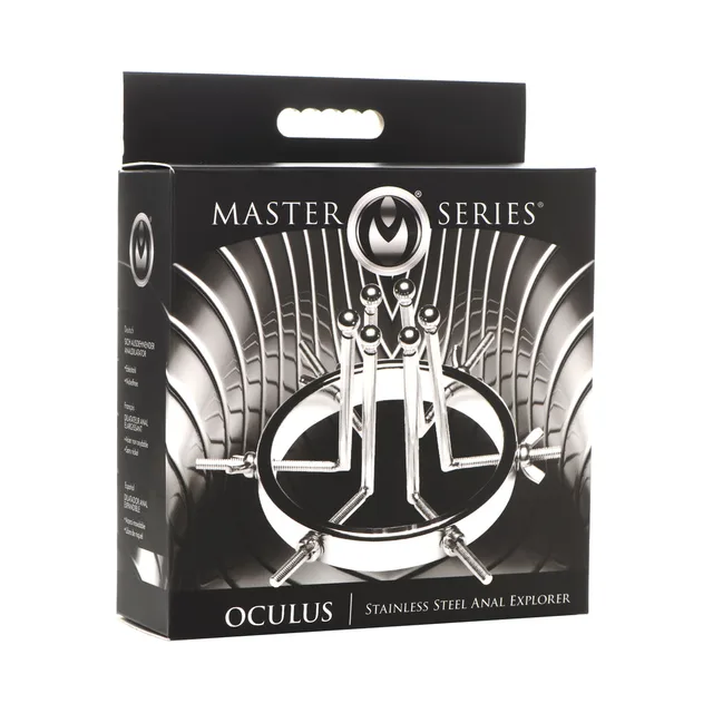 Master Series Oculus box with silver ring-handle anal explorer graphic