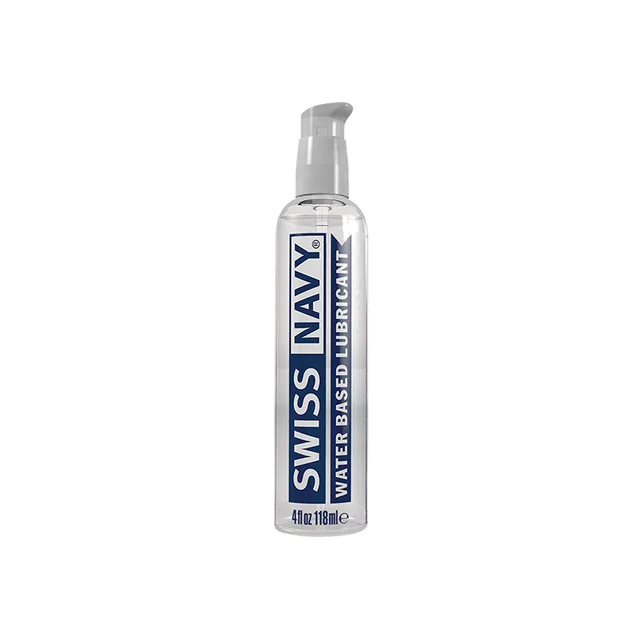 Swiss Navy four-ounce water-based lubricant pump bottle