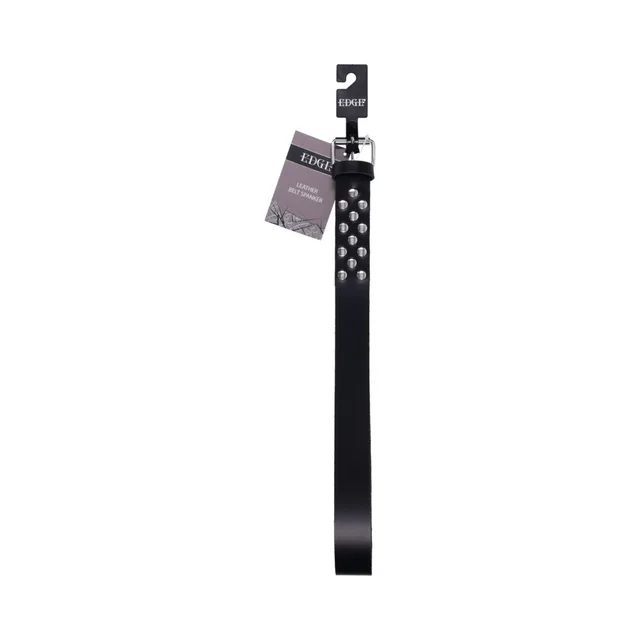 Front hanging view of Sportsheets Edge Leather Belt Spanker