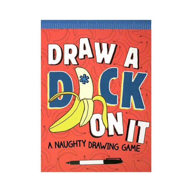 orange Draw a Dick On It drawing game cover with banana illustration