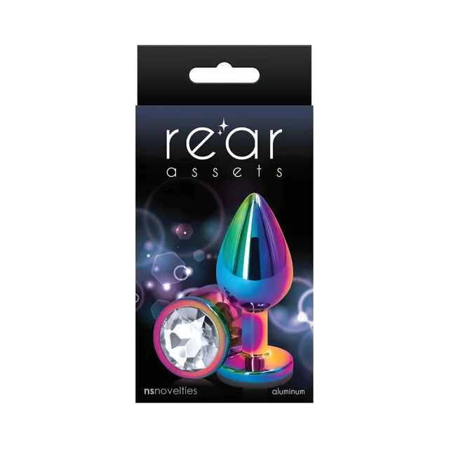 Rear Assets Medium clear gem metal plug in black retail box