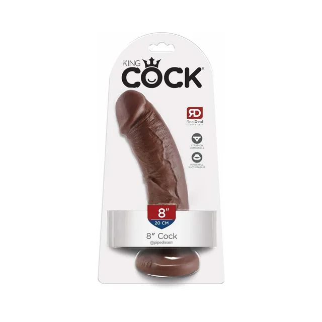 Pipedream King Cock 8-Inch Brown Dildo retail card front