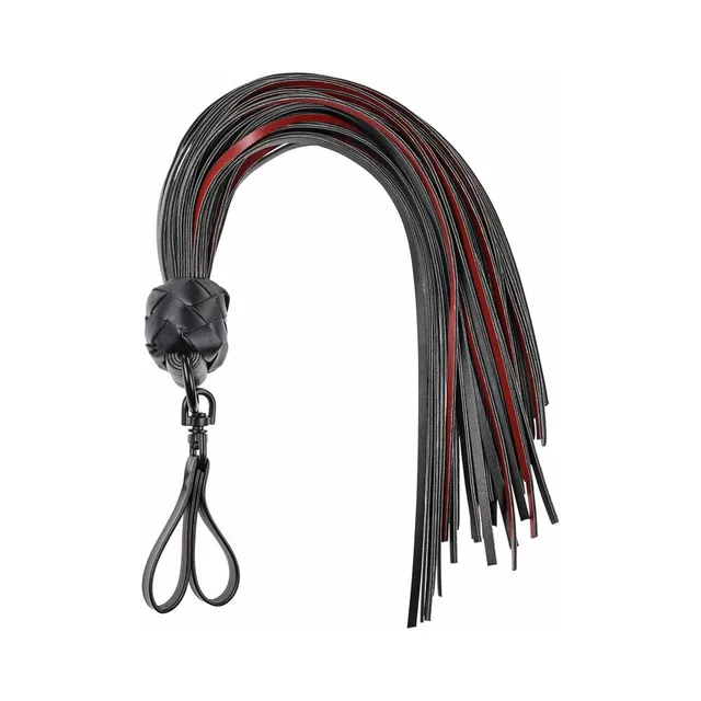 Curved black and red Saffron Finger Flogger