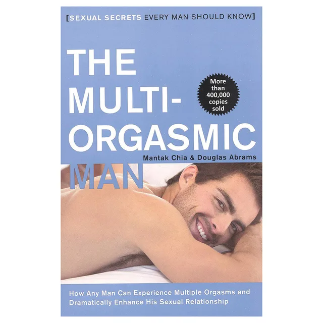 blue and white The Multi-Orgasmic Man paperback cover featuring a reclining man