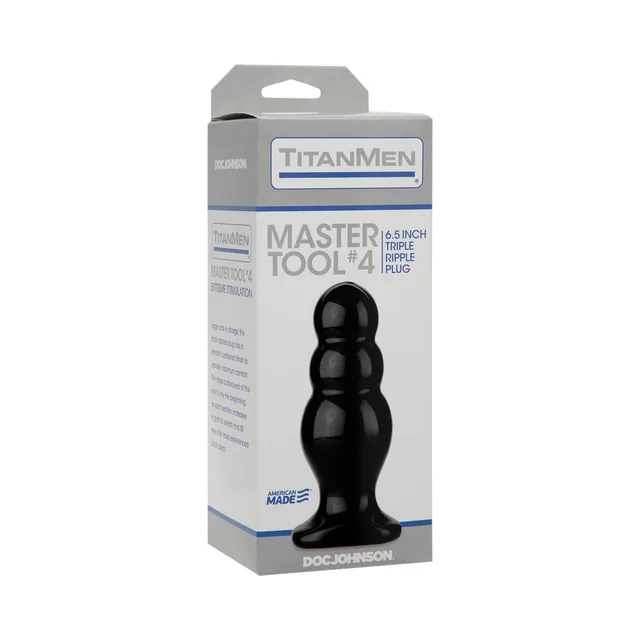 TitanMen Master Tool 4 black plug pictured on white retail box