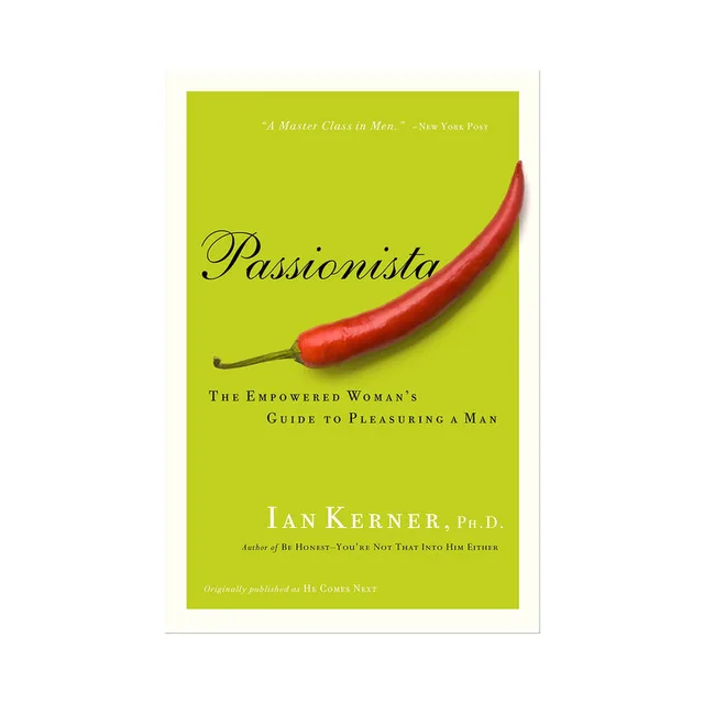 lime green Passionista book cover by Ian Kerner with red chili pepper