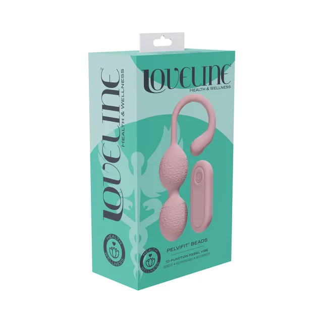 Shots LoveLine PelviFit Beads pink set with handheld remote
