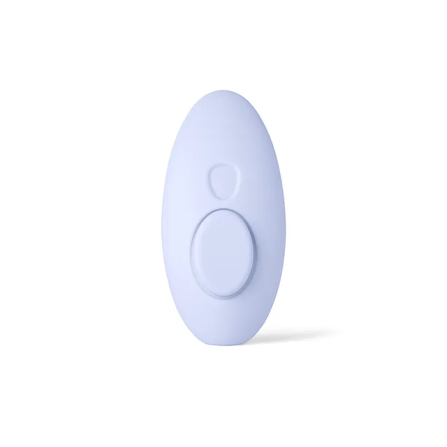 Dame Lay pale lavender panty vibrator front view of low oval body
