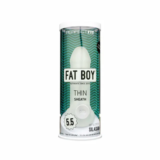 Perfect Fit Fat Boy Thin clear sheath in cylindrical retail package