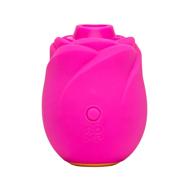 Front view of hot-pink ROMP Rose 2.0 with round control button