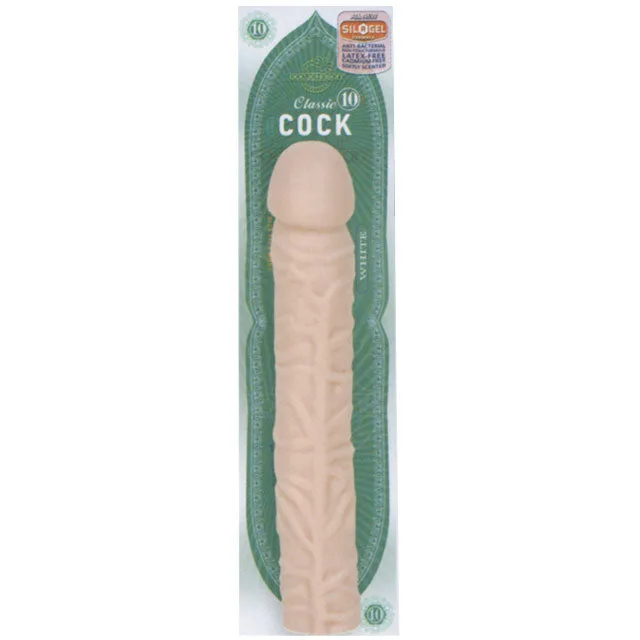 Flesh-tone Classic Dong in green and clear retail package