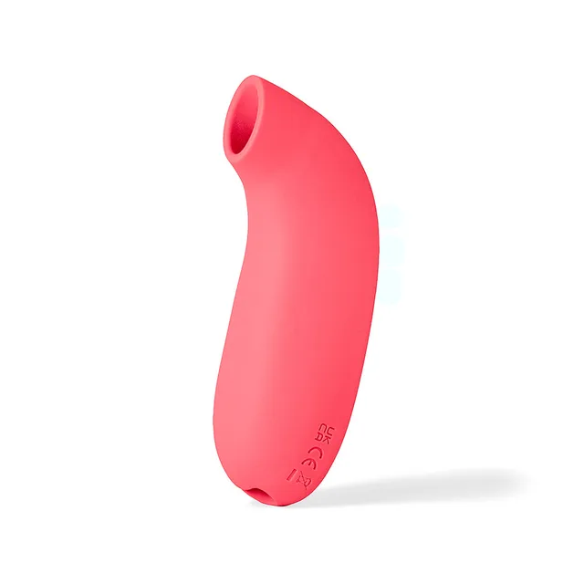 Dame Aer coral curved suction toy left side profile with angled nozzle